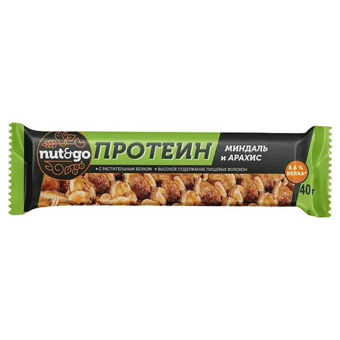 Батончик протеин nut$go миндаль арахис 36г