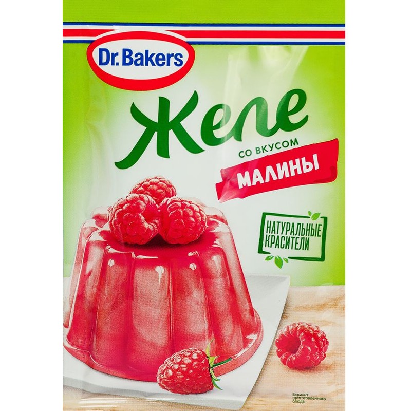 Желе dr.bakers со вкусом малины 45г