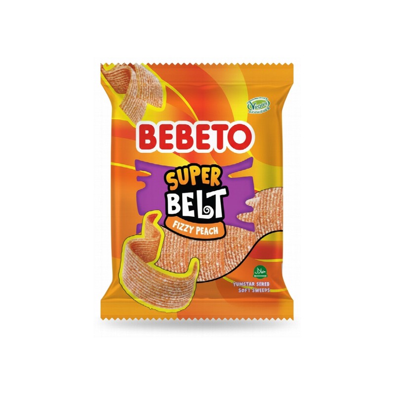 Мармелад жев бебето super belts fizzy peach 135г персик