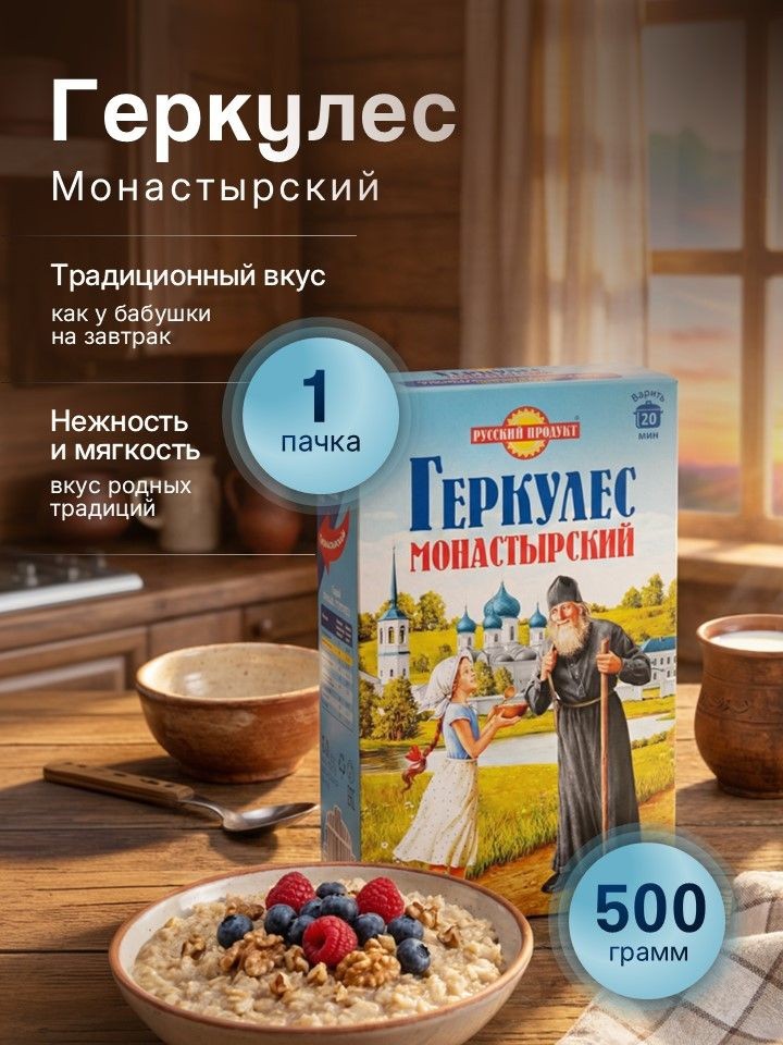 Геркулес русский продукт монастырский 500г