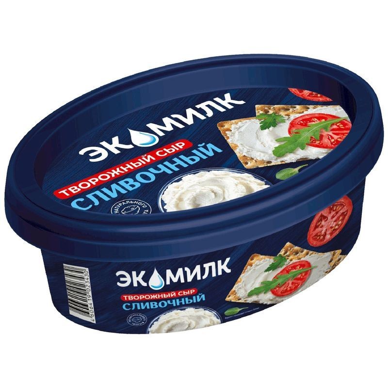 Сыр творожный экомилк 60% 120г с томатами