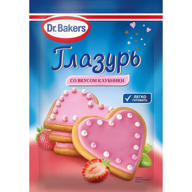 Глазурь доктор бакерс клубника 90г