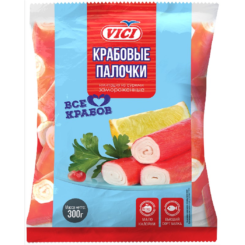 Крабовые палочки для рулетиков вичи 300г