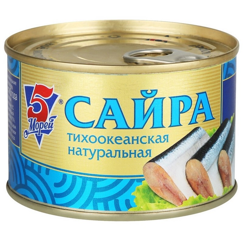 5Морей Сайра тиоокеанская НДМ банка №6 250 гр