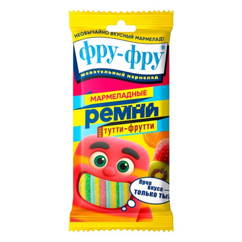 Мармелад жеват фру-фру тутти фрутти ремни 80г