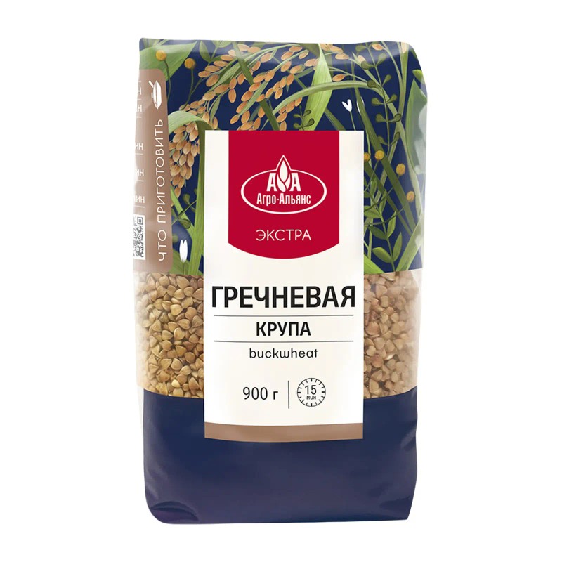 Крупа гречневая агро альянс экстра 900г