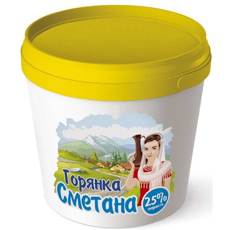 Продукт сметанный горянка 25% 700г