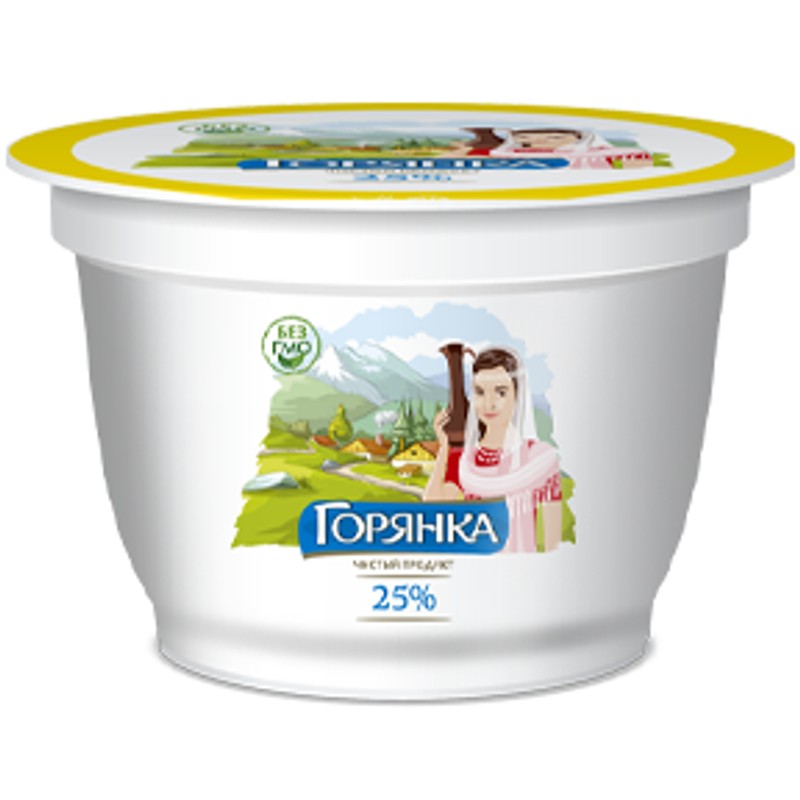 Продукт сметанный горянка 25% 200г