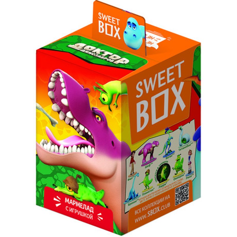 Мармелад sweet box доктор динозавров с подарком 10г