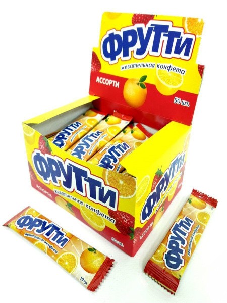Конфета жев фрутти ассорти 36г