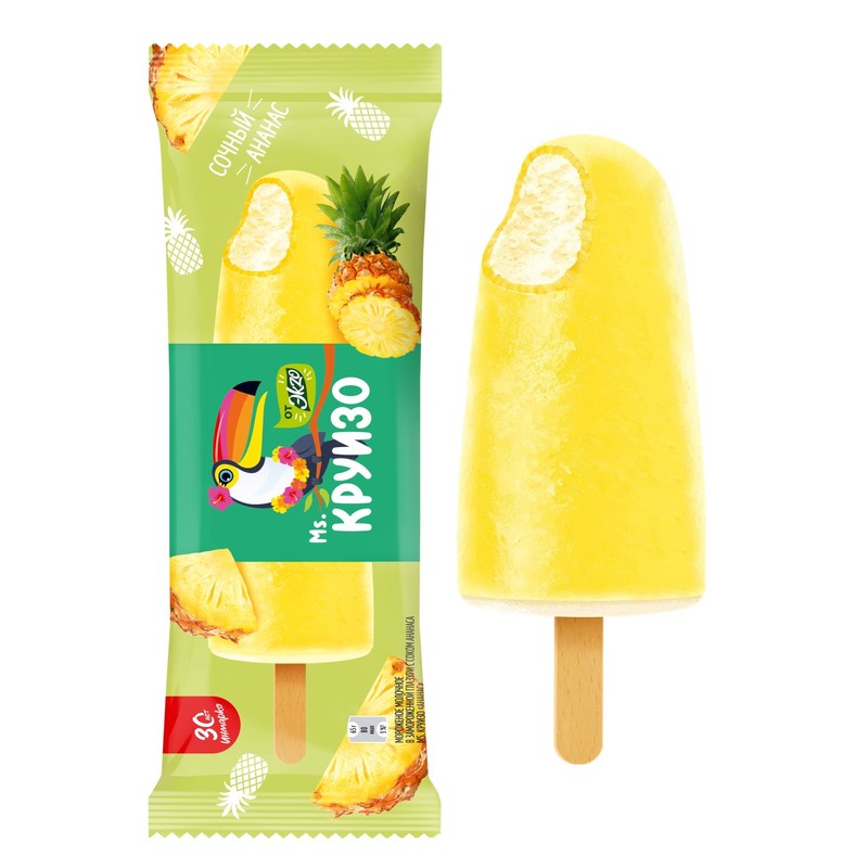 Мороженое эскимо вершина холода ананас 90г