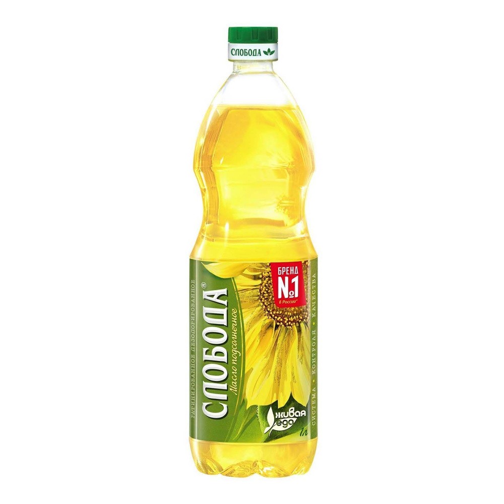 Масло подсолн рафинир слобода 1л