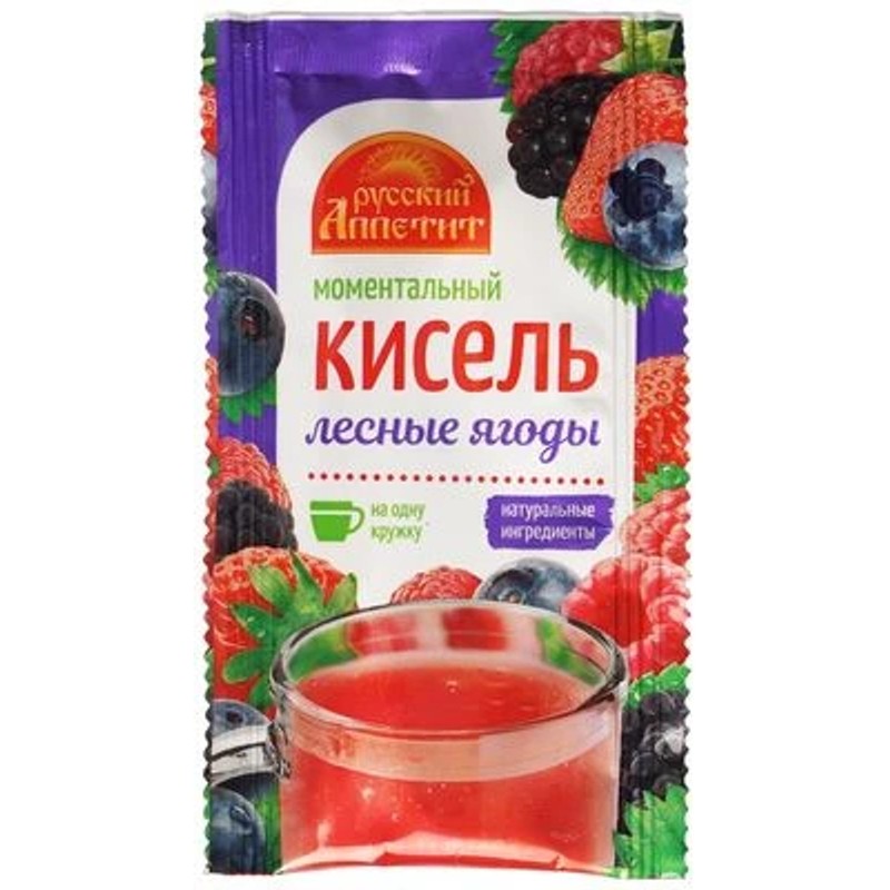 Кисель момент приготовления лесные ягоды 30г