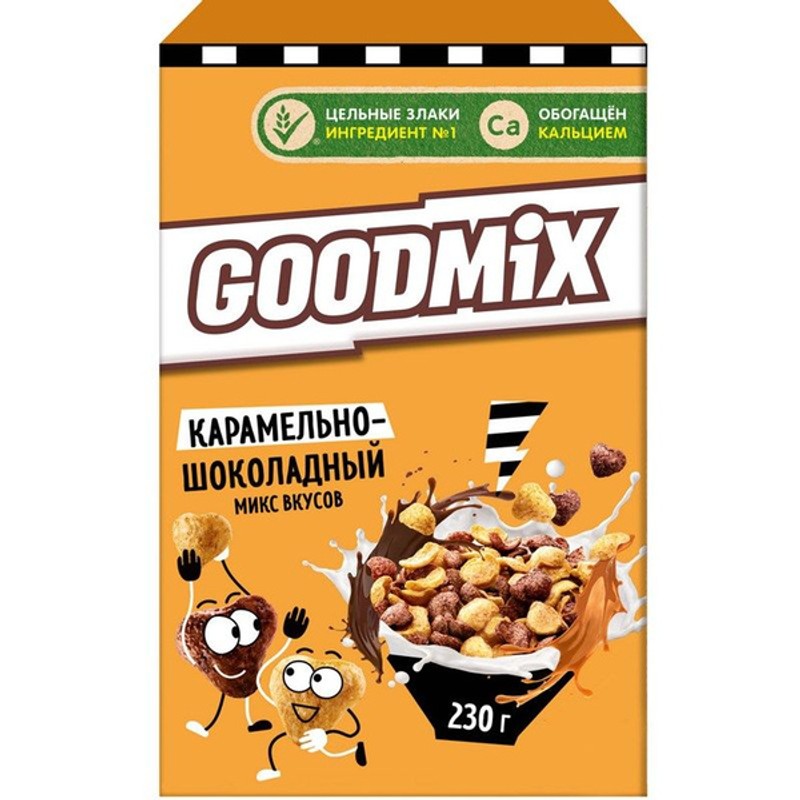 Готовый завтрак гудмикс карамель шоколад 230г