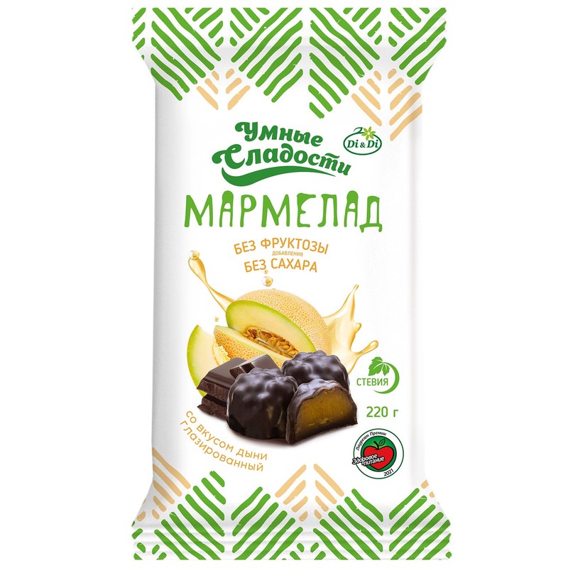 Мармелад умные сладости желейно формовой со стевией 220г