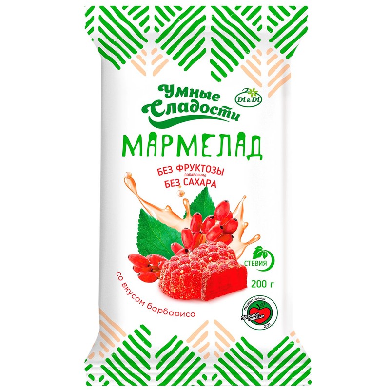 Мармелад умные сладости желейно формовой барбарис 200г