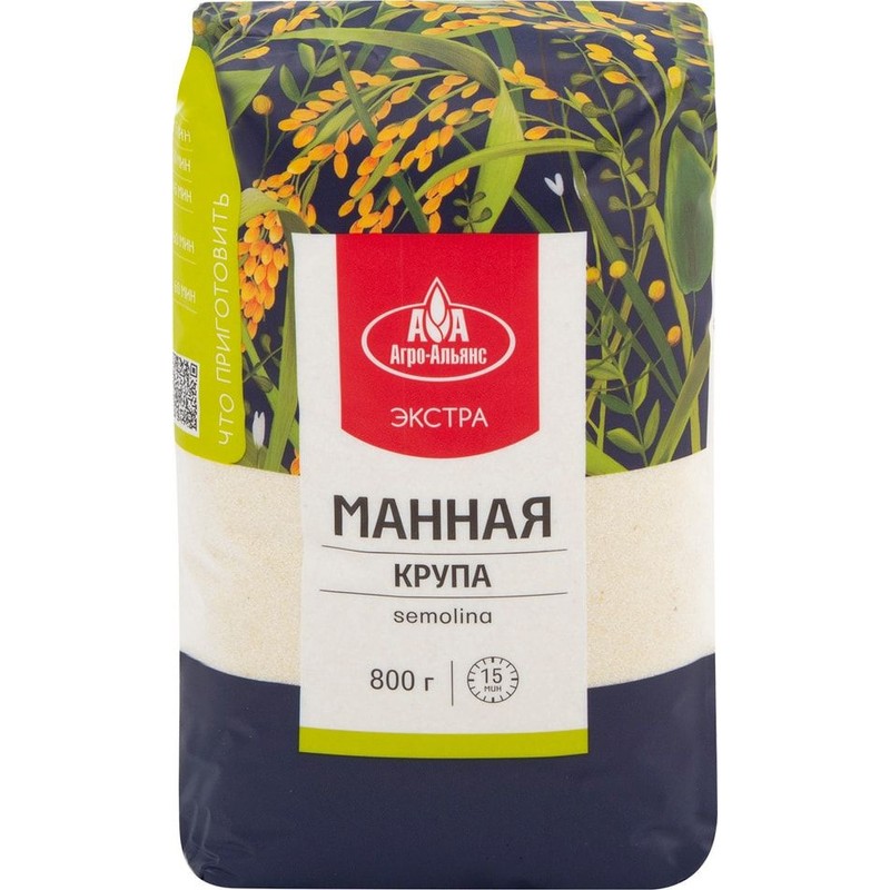 Крупа манная агро альянс 800г