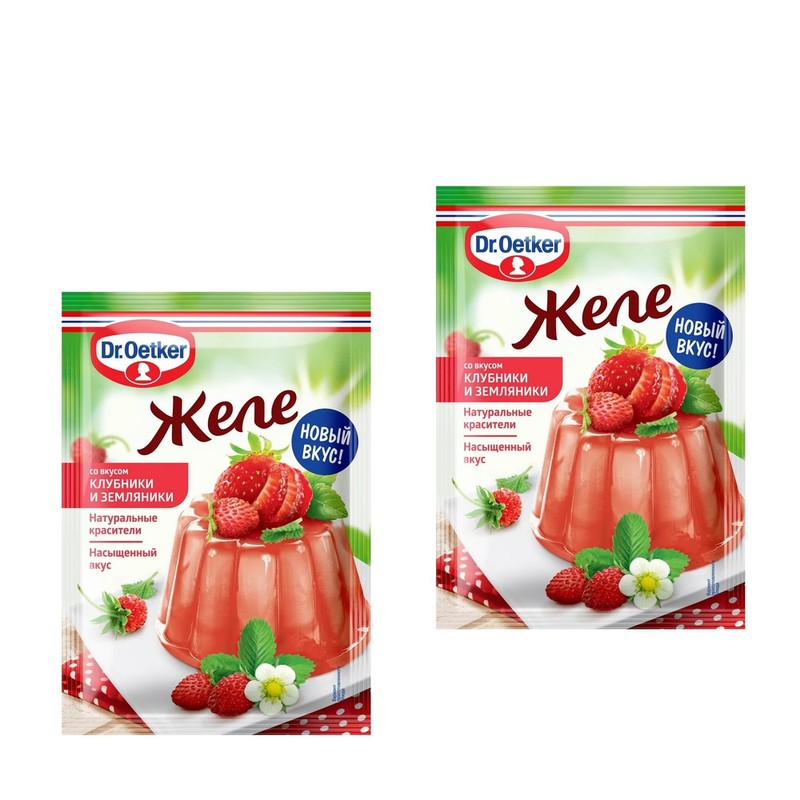 Желе dr.bakers со вкусом клубника земляника 45г