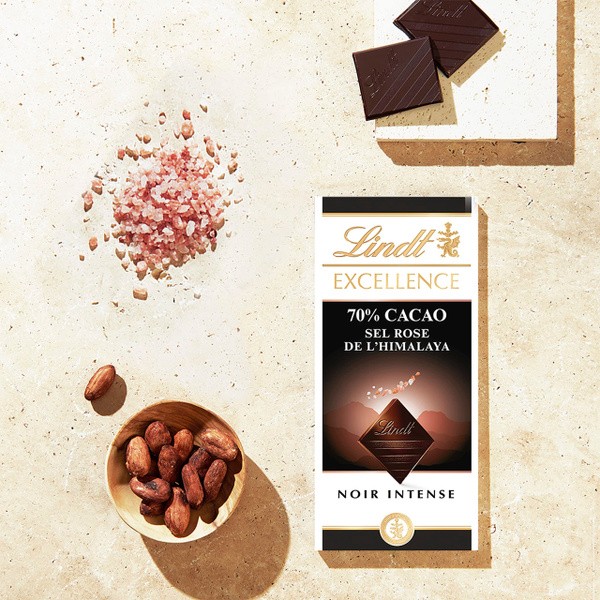 Шоколад lindt с розовой гималайской солью 100г