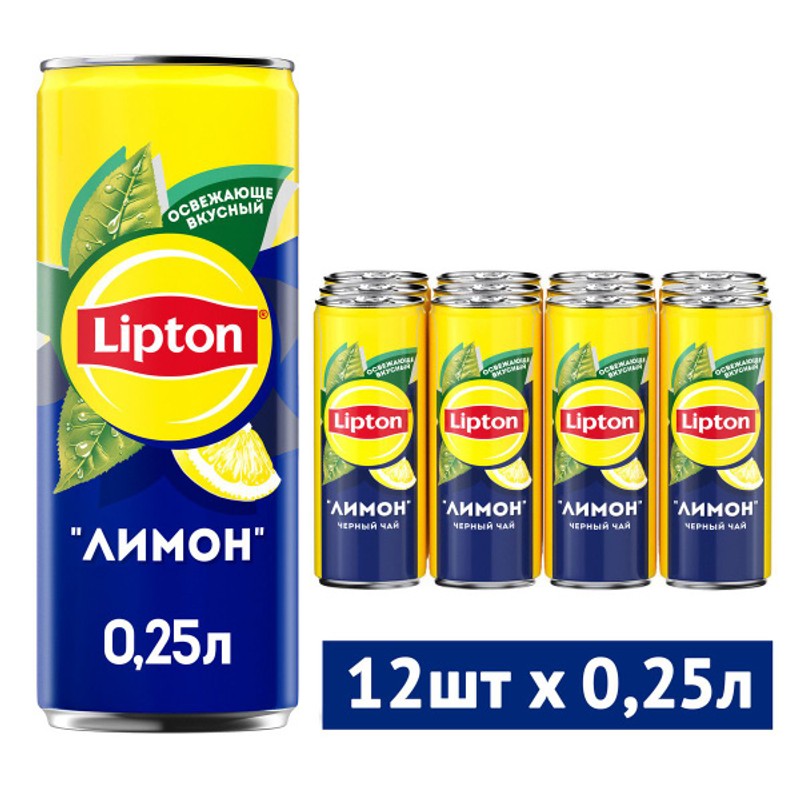Чай холодный липтон лимон 0,33 ж/б