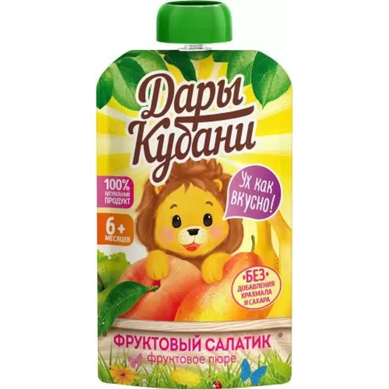 Пюре дары кубани яблоко банан груша 0,09л