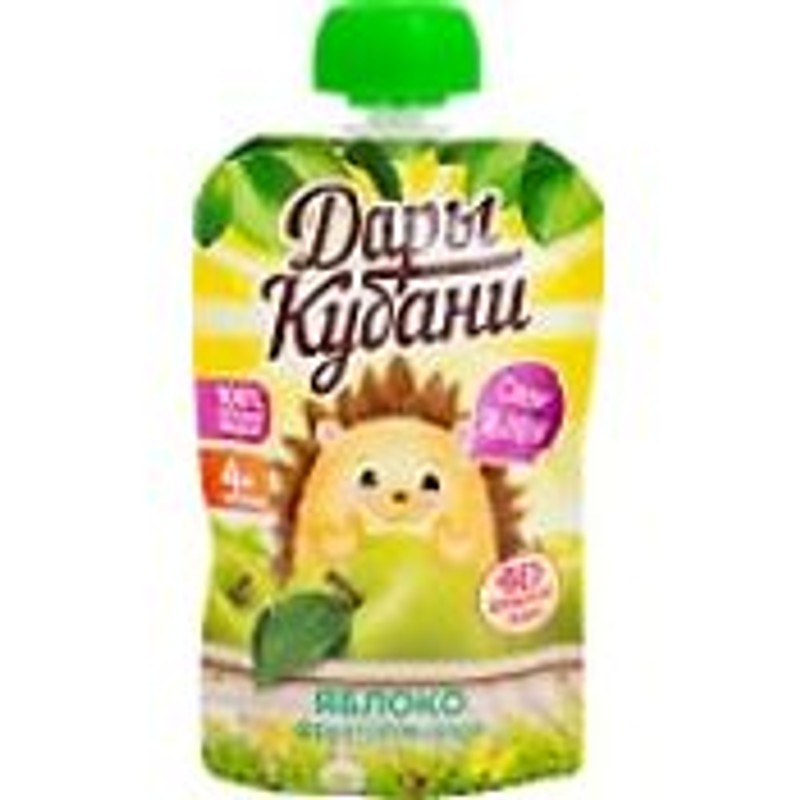 Пюре дары кубани яблоко ягоды овсяные хлопья 90г