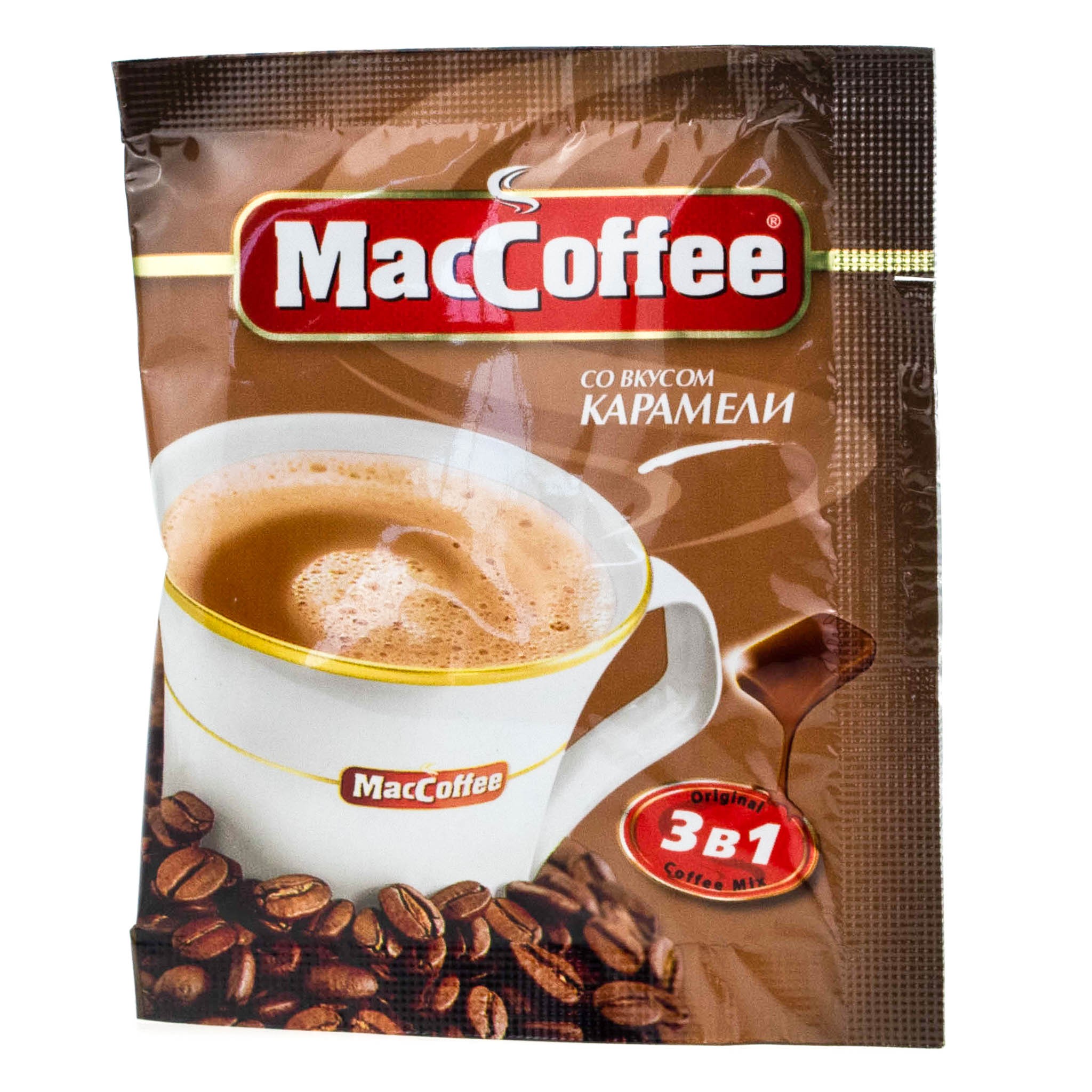 КОФЕ МАККОФЕ 3в1 КАРАМЕЛЬ 18Г 1ШТ