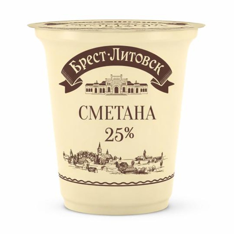 Сметана брест-литовск 25% 315г