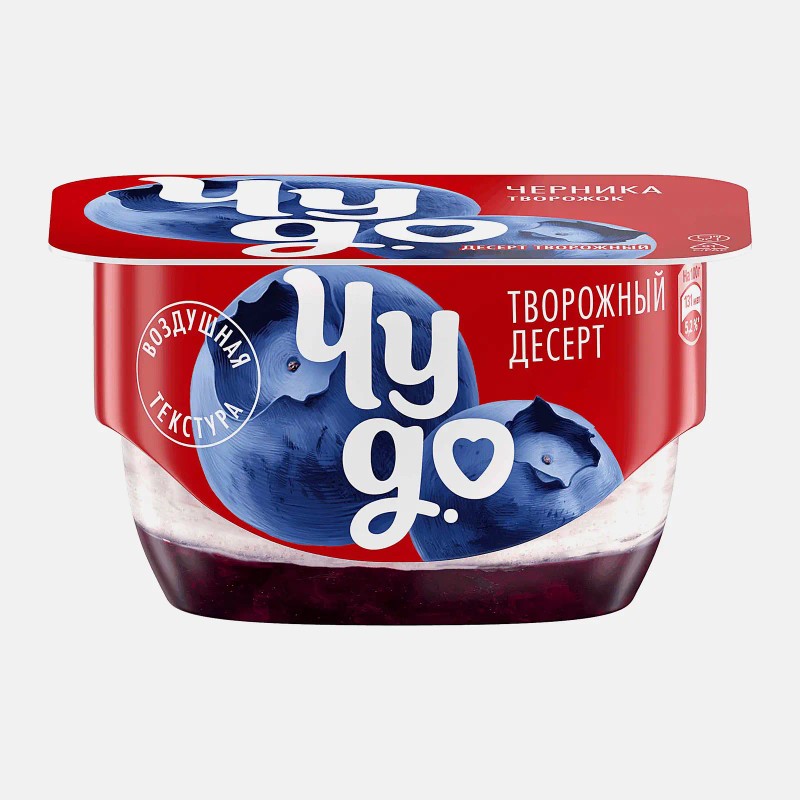 Творожок чудо 100г черника