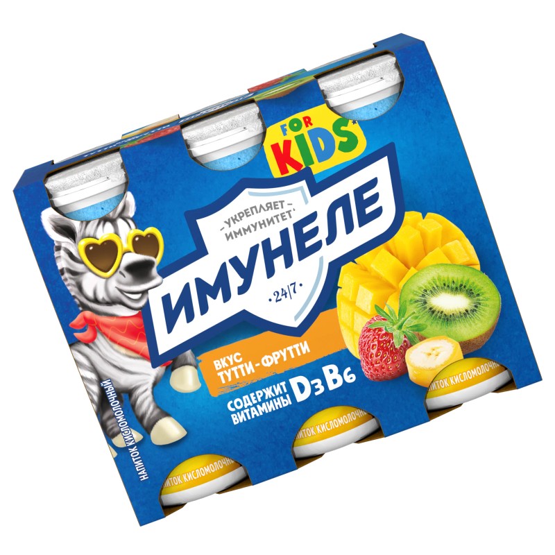 Напиток имунеле тутти-фрутти кидс 1,5% 100г