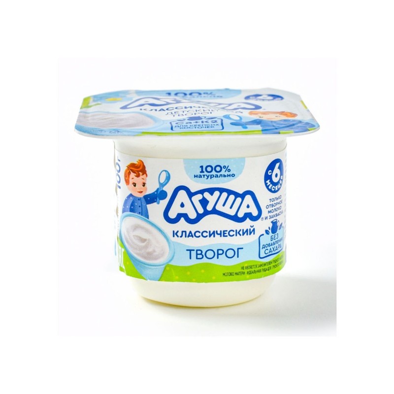 Творожок агуша 4,5 % 100 г класический