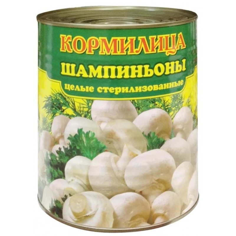 Грибы шампиньоны целые кормилица 850мл ж/б