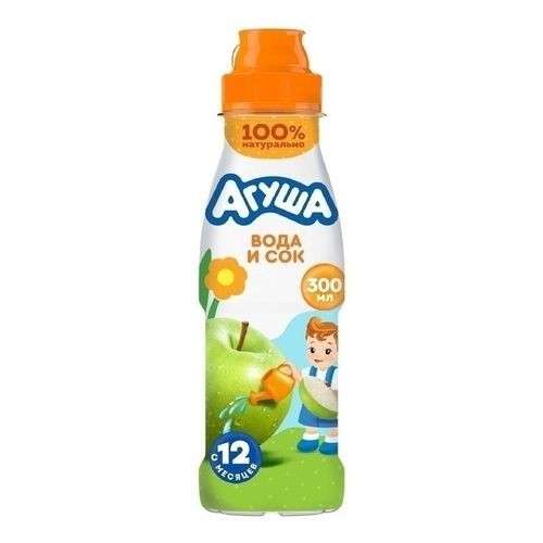 Вода+сок агуша 300 мл яблоко