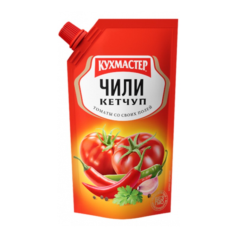 Кетчуп кухмастер 260г чили дой пак