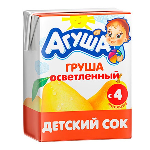 Сок агуша груша осветленный 0,2л