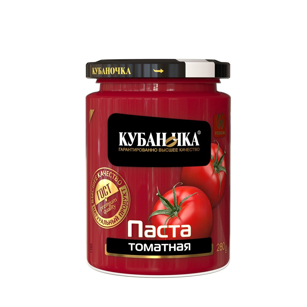 Паста томатная кубаночка 280г с/б