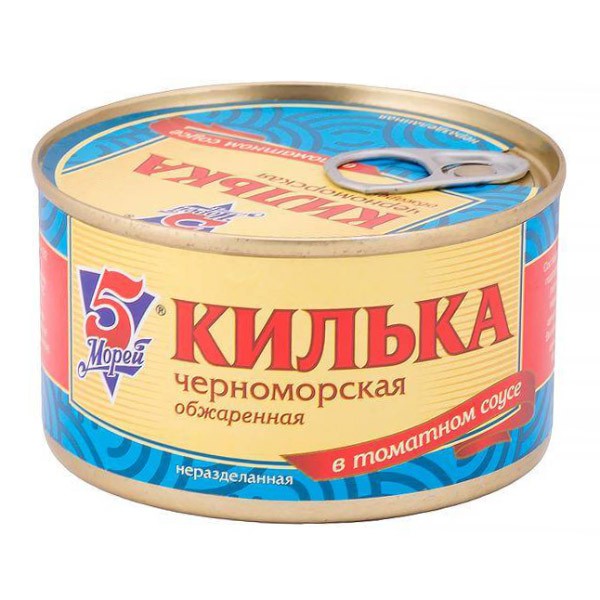 5Морей Килька черноморская обжаренная в т/с 240 гр ж/б