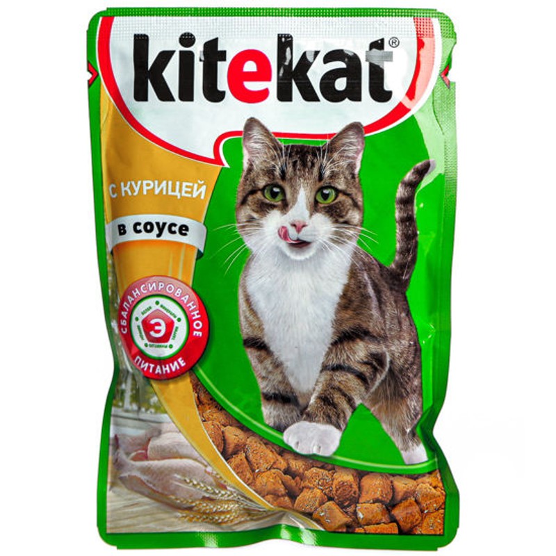 KiteKat пауч курица в соусе 28*85 г