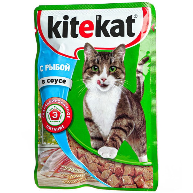KiteKat пауч рыба в соусе 28*85 г