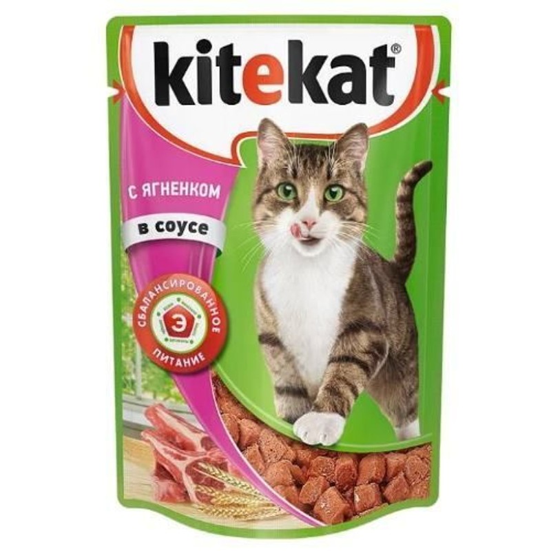 KiteKat пауч ягненок в соусе 28*85 г